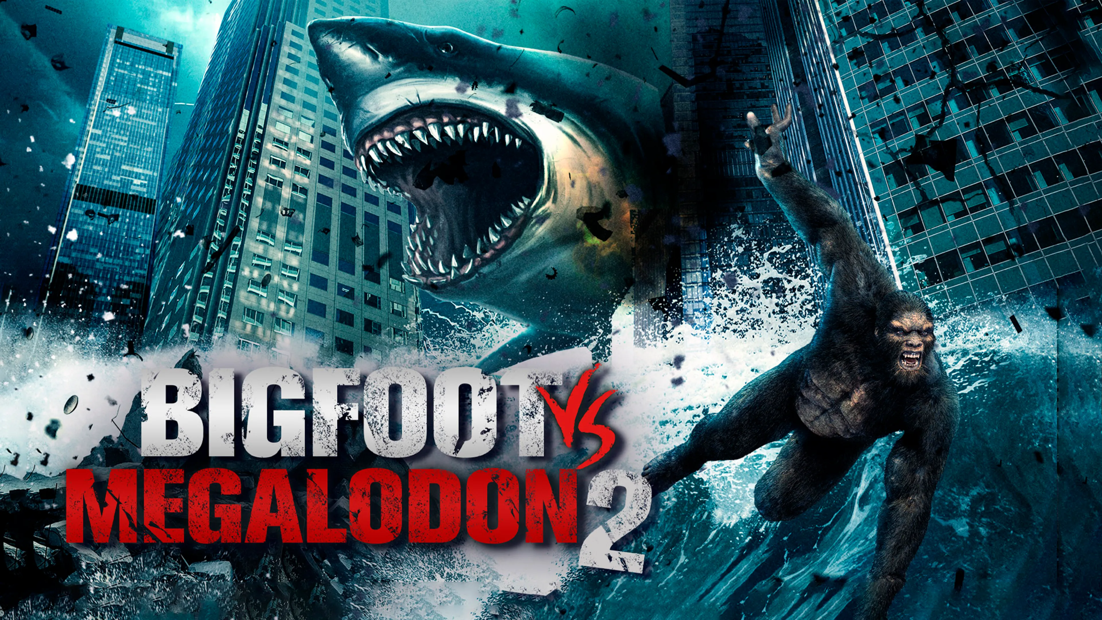 Bigfoot vs Megalodon 2 poster